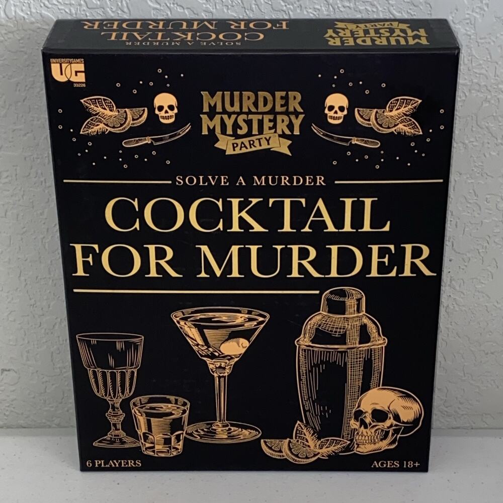 Cocktail for Murder Mystery Party Game Night University‎ Games Ages 18+ 6 Player